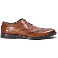 Infinity Leather Men's Wingtip Brogue Derby Shoes - Cambridge in Tan | Size: 7