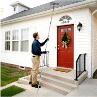 Living and Home 2 in 1 Window Squeegee Cleaner with 10 Extension Poles in Grey