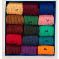 Oswin Hyde Men's Ultimate Colour Collection 15-Pack Cotton Socks