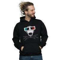 Disney Men's Nightmare Before Christmas Jack Skellington 3D Glasses Hoodie in Black | Size: 4XL