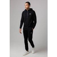 Santa Barbara Polo & Racquet Club Men's 2 Pack Cotton Rich Zip Hoodie & Joggers in Black | Size: XL