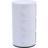 Garden Sanctuary Round Multi-tiered Drawer Storage Unit Organizer in White