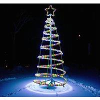 Garden Greatness 1.5M LED Spiral Tower Christmas Tree Display in White | Size: 1 Pack