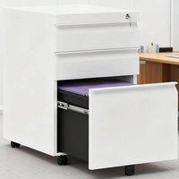 ERGOVEXA 3 Drawer Filling Cabinet, A4, Legal Size, White
