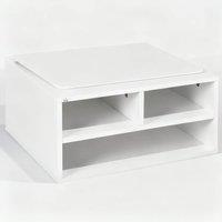 ERGOVEXA Three-Compartment Printer Storage Cabinet, White