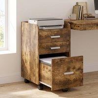 ERGOVEXA 3 Drawer Filing Cabinet, A4 Size, Rustic Brown