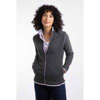 Weird Fish Women's Ariana Full Zip Grid Fleece in Jet Black | Size: 16