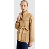 Hobbs London Women's Chara Utility Jacket in Light Tan | Size: 20