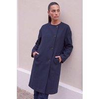 Roman Women's Premium Scarf Coat in Midnight | Size: 12