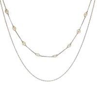Nudie Jewellery Women's Maris Pearl Necklace in 18k Gold or Sterling Silver | Size: 46 cm