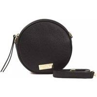 Pompei Donatella Women's Round Leather Crossbody Model Po5813 in Black