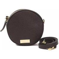 Pompei Donatella Women's Round Leather Crossbody Model Po5814 in Dark Brown