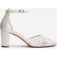 Linzi Women's Essence Bridal Lace Court Heels in White | Size: 8-Standard Fit