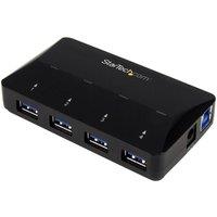 StarTech.com 4-port Usb 3.0 Hub With Dedicated Charging Port in Black