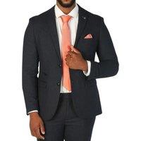 Infinity Leather Men's Wool Blend Tweed Formal Blazer in Blue | Size: 52R