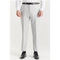 Infinity Leather Men's Lightweight Summer Wedding Party Trouser in Silver | Size: 30R