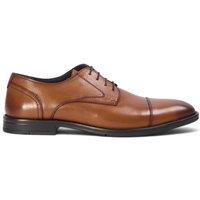 Infinity Leather Men's Burnished Leather Formal Derby Shoes - Regent in Tan | Size: 10