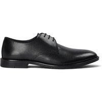 Infinity Leather Men's Classic Plain Toe Derby Shoes - Henley in Black | Size: 10