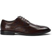 Infinity Leather Men's Wingtip Brogue Derby Shoes - Cambridge in Dark Brown | Size: 8