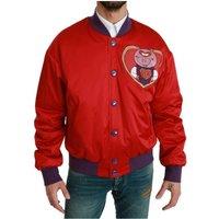 Dolce & Gabbana Men's Red YEAR OF THE PIG Bomber Jacket | Size: Large
