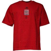 Dolce & Gabbana Men's Red DG Eye Cotton Crew Neck T-shirt | Size: XS