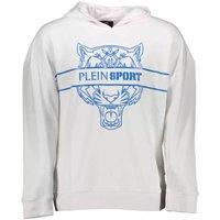 Plein Sport Men's Tiger Head Hoodie Knitwear Long Sleeves in White | Size: Large