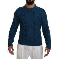 Dolce & Gabbana Men's Blue Knitted Wool Alpaca Pullover Sweater | Size: XS