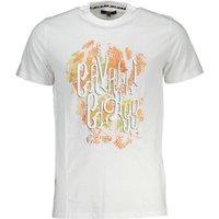 Cavalli Class Men's Class Floral Print T-Shirt in White | Size: 2XL