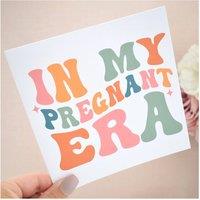 Amaya Rose Ltd In My Pregnant Era Greeting Card - New Baby Mum Retro Cute Shower in White | Size: 1 Pack