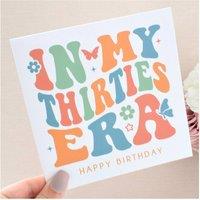 Amaya Rose Ltd In My 30s Era Greeting Card -Thirties Happy Birthday Retro Cute Design in White | Size: 1 Pack