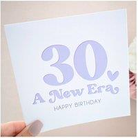 Amaya Rose Ltd 30th Birthday Card - Thirtieth Happy Birthday Era Thirties Lilac in White | Size: 1 Pack