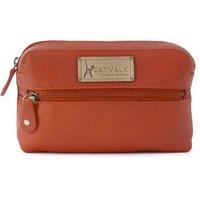 Catwalk Collection Handbags Women's Savannah Leather Make Up & Accessory Case in Tan