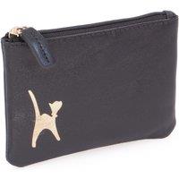 Catwalk Collection Handbags Women's Mimi Small Leather Coin Purse With Gift Box in Jet Black
