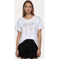 MSN Collection Women's Cotton T-Shirt in White | Size: Small