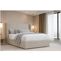Nexus Mattresses Ltd Portofino Plush Sprung Divan Set, No Drawers 54 Winged Headboard in Cream | Size: King