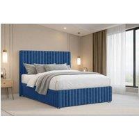 Nexus Mattresses Ltd Verona Plush Sprung Divan Set, No Drawers 26 Headboard + Footboard in Navy | Size: Single