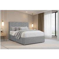 Nexus Mattresses Ltd Amalfi Plush Sprung Divan Set, No Drawers 54 Headboard in Silver | Size: Small Single