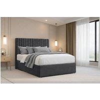 Nexus Mattresses Ltd Amalfi Plush Sprung Divan Set, No Drawers 54 Headboard in Dark Grey | Size: Super King