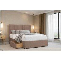 Nexus Mattresses Ltd Kyoto Plush Sprung Divan Set, 2 Drawers Same Side 54 Headboard in Bronze | Size: King