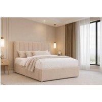 Nexus Mattresses Ltd Kyoto Plush Sprung Divan Set, No Drawers 26 Headboard in Stone | Size: Small Double