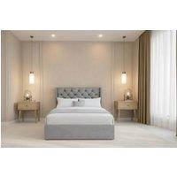 Chester & Oakley Luxora Plush Sprung Divan Set, No Drawers 54 Winged Headboard in Silver | Size: Small Double