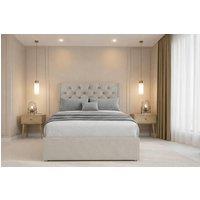 Chester & Oakley Luxora Plush Sprung Divan Set, No Drawers 54 Winged Headboard in Cream | Size: Small Double