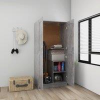 Berkfield Home Wardrobe Concrete Grey 82.5x51.5x180 cm Engineered Wood