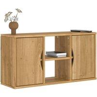 Berkfield Home TV Cabinet ODDA 79x24x40 cm Solid Wood Pine in Brown | Size: 79 x 24 x 40 cm