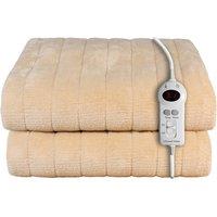 Russell Hobbs Electric Blanket Heated Throw Microfleece 180 x 130cm RHHT1004 in Beige | Size: 180 x 130 cm