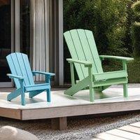 Wyld and Coco Garden Chair Light Green - Weather-Resistant Faux Wood Outdoor Lounge