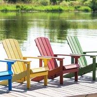 Wyld and Coco Red Weatherproof Garden Chair Modern Style