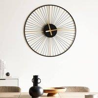 Wyld and Coco Oversized Black and Gold Sunburst Wall Clock