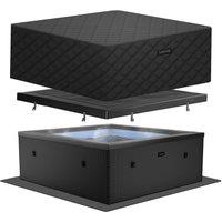 Wave Spas Wave Garda 4-Person Foam Hot Tub Bundle with Thermal Cover & Ground Sheet in Black