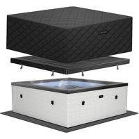 Wave Spas Wave Garda 4-Person Foam Hot Tub Bundle with Thermal Cover & Ground Sheet in White